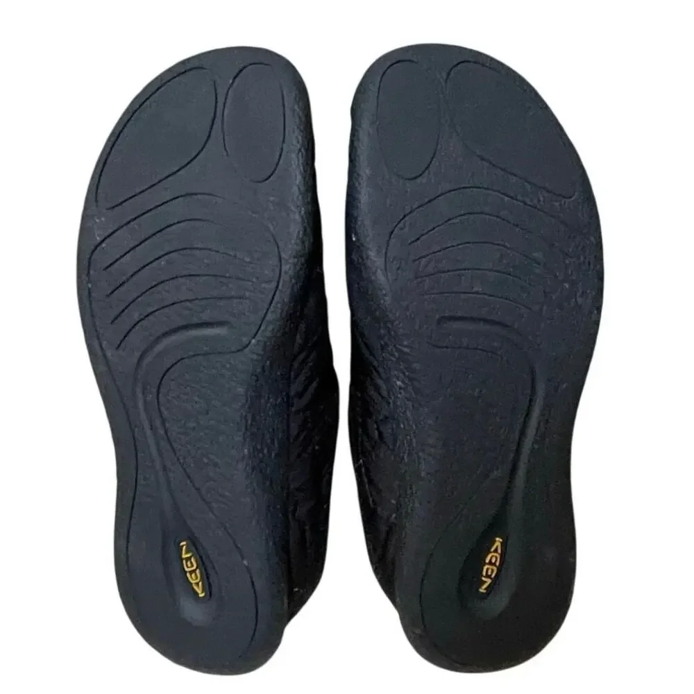 Keen Men's 9.5 Howser III Slip On Slide Black Quilted Nylon Clog Comfort Shoe
